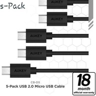Aukey CB-D5 (5Pcs) 5PACK MICROUSB/AUKEY ORIGINAL DATA Cable