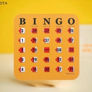 DTA 5pcs Bingo Game Card Easy-Read With Sliding Windows Reusable Logical Thinking Ability Game Bingo