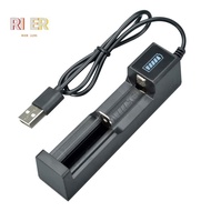 Battery Charger for 18650 26650 14500 16340 ABS Black