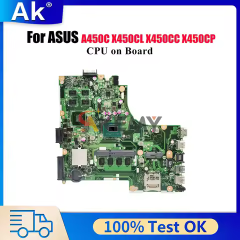 X450CC Laptop Motherboard For ASUS VivoBook A450C X450CC Y481C X450CL X452C K450C X450C X450CP Mainb
