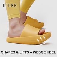 UTUNE Negative Heel Slippers – Ergonomic Design Elevated Front & Lower Heel Naturally Straightens Po