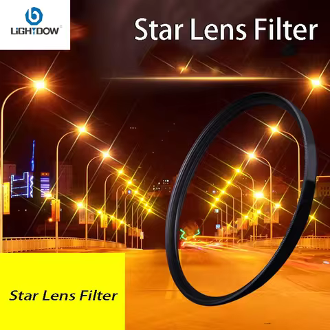 Lightdow 6 Line Normal Star Filter Camera Lens Filter 49mm 52 55 58 62 67 72 77 82mm for Canon Nikon