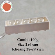 Combo of 1 ounce of 2x6 white tall bricks (about 28-29 bricks)