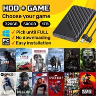 Harddisk + PC Game Installer (320GB/500GB/1TB) Request Your Games | Custom External HDD For Windows
