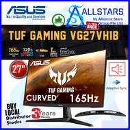 (ALLSTARS : We are Back PROMO) ASUS VG27VH1B TUF Gaming VG27VH1B Curved Gaming Monitor –27 inch Full HD 1920x1080, 165Hz (above 144Hz), Extreme Low Motion Blur, Adaptive-sync, FreeSync Premium, 1ms (MPRT), VG27 series (Warranty 3years with Asus SG)