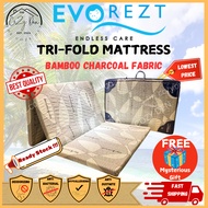 [High Quality]Evorezt Foldable Single Mattress Bamboo Charcoal Fabric/Deodorizing fabric/READY STOCK