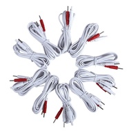 2 Ways 2MM TENS Electrode Wires for TENS Unit Muscle Stimulator Digital Therapy Machine Massager  El