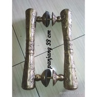 handle pintu antik motif ukir motif gada 33cm Juwana Bras