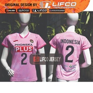 Lifco Original Jersey Ready Stock Latihan Avc Cewek Pink(Tidak Bisa