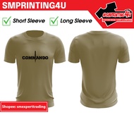 SM 128 Army Style T-Shirt Commando GGK Material Microfiber Round Neck Color Sand Khaki Inner Loreng