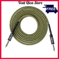 Electric Guitar Bass Cable Musical Instrument Audio Cable 1/4 Inch to 1/4 Inch TS Straight Plugs, 3 