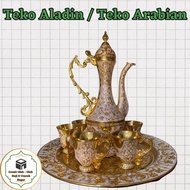 Teko Emas Arab Set | Teko Aladin | Teko Arab set | Bahan Logam Gold |