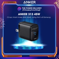 Củ sạc nhanh Anker 313 45W PPS 2.0 PD QC 3.0 - A2643 tương thích với Samsung hỗ trợ sạc siêu nhanh -