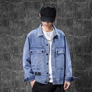 Denim Jackets Jackets, men's trendy jackets, super hot, ruffian, handsome, versatile, loose fitting, casual denim upper garment for men jiahuiqi