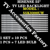 55K3300UW HISENSE 55" TV LED BACKLIGHT(LAMP TV) HISENSE 55 INCH LED TV 55K3300