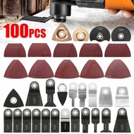 100 Pieces Multifunctional Swing Saw Blade Universal Treasure Saw Blade Woodworking Saw Blade Metal 