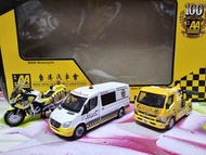 📢平通街!【全新Tiny 微影客製絕版】 Tiny 微影套裝 Box Set HKAA 100 週年，香港汽車會100 週年, 【一套3架】電單車 BMW Motocycle，客貨車 Mercedes