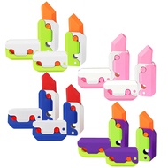 8Pcs 3D Gravity Plastic Toy Switchblade Printing Knife Carrot Knife, Sensory Knife Fidget Toys for K