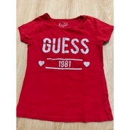 Tshirt guess girl kids red size 6