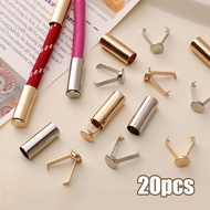 20pcs Metal Aglet End Stopper For Hoodie & Outerwear End Stopper Aglet Alloy Tail Stopper