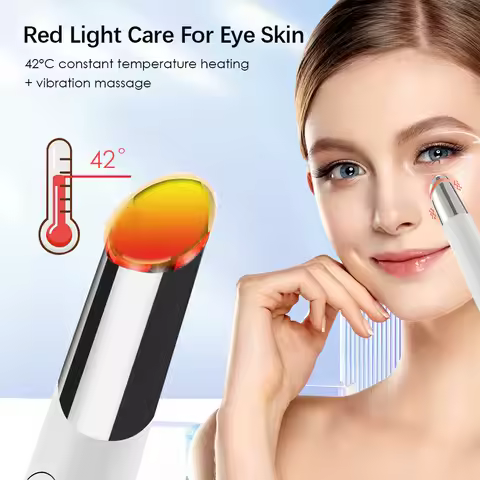 5 In 1 Led Red Light Therapy Wand for Relax Eye Dark Circles Eye Bags Puffiness Skincare Tool Eye Be