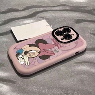 Foundation Minnie Cute Cartoon Chassis Shock-resistant Phone Case Suitable for iPhone 16pro 15plus 1