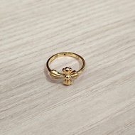 999 Gold Cross Design Feather Light Ring | 24K Fine Gold Ring