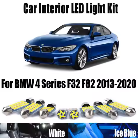 13Pcs Vehicle LED Interior Map Dome Trunk Light Kit Canbus Vanity Mirror Lamp For BMW 4 Series F32 F