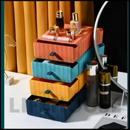 Plastic Storage Organizer Stackable Desktop Drawers Makeup Bathroom Dorm Desk Drawer Rak Almari Laci