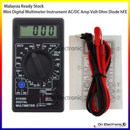 Mini Digital Multimeter Instrument DT-830D AC/DC 750/1000V Amp Volt Ohm Diode hFE Tester Meter Color