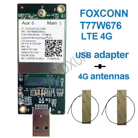 WDXUN USB 4G LTE Module lt4220 X12 LTE T77W676 917817-100 4G WWAN M.2 450Mbps Modem For Elite X21013