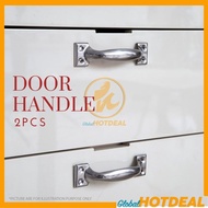 [2PCS] Silver Door Handles Door Handle Hardware with Screws Wardrobe Door Handles Easy to Install Pintu Kabinet Handle