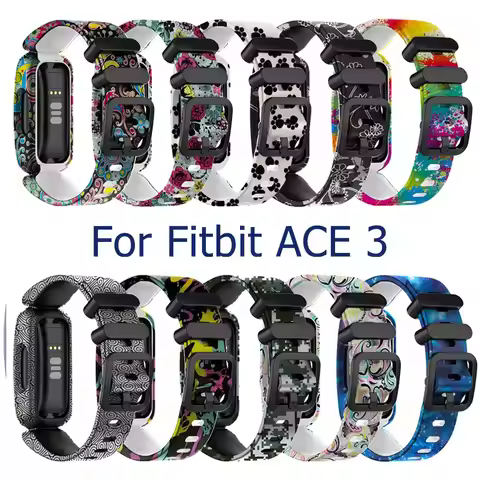 Wrist Strap Silicone Bracelet For Fitbit Ace 3/inspire 2 Smart Watch Band Bracelet Replacement Kids 