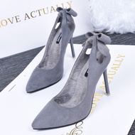 heels high heels Nightclub Hollow 10cm Stiletto Sexy Shoes Bow