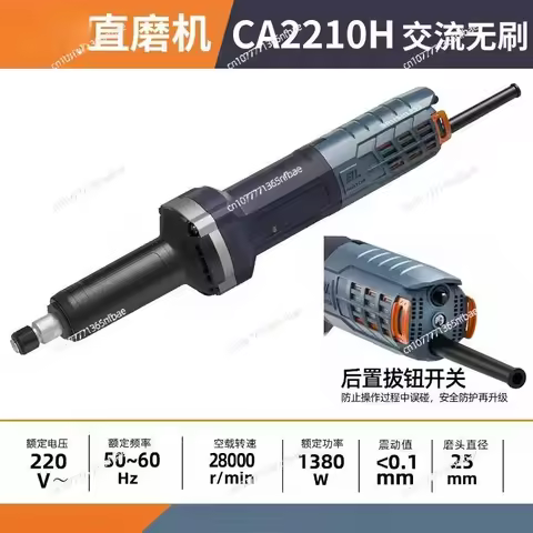 Professional Tools AC Brushless Electric Metal Angle Die Grinder Mini Micro Cylindrical Grinder