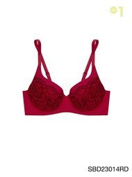 Sabina Perfect Bra Level 1 เสื้อชั้นใน มีโครง รหัส SBD23014RD - สีแดงเข้ม