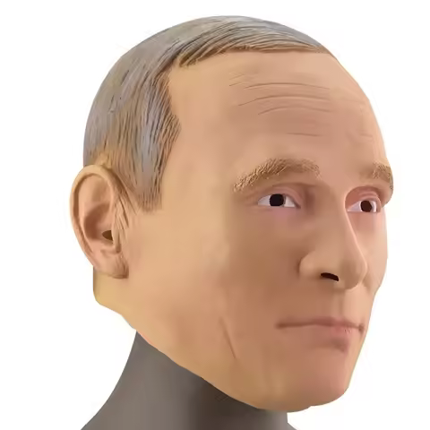 2026 Latex Realistic Old Man Human Male Head Carnival Mask Costume Dress Russian President Vladimir 