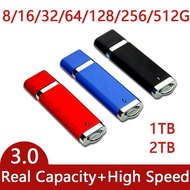 ของแท้ความเร็วสูง USB 3.0 Flash Drive 1TB 2TB ไดรฟ์ปากกา 64GB 128GB 256GB Cle USB Stick Key Pendrive 3.0 512GB Creativo ของขวัญ