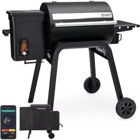 Best Selling Electric Wood Pellet Smoker Grill WiFi A.I. Smart Grill With Waterproof Cover 450 Sq.In