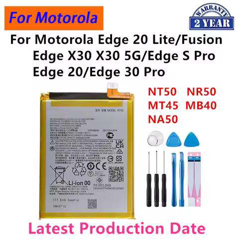 Original Battery NT50 NR50 MT45 MB40 NA50 For Motorola Moto EDGE 20 Lite/Fusion Edge X30 5G S PRO 30