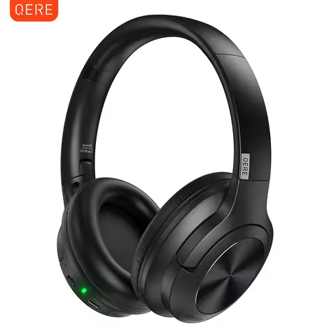 Wireless bluetooth headset QERE E80 Earphone 5.3 ANC Noise Cancellation Hi-Res Audio Over the Ear he