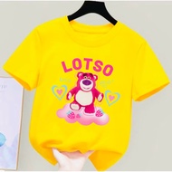 Lotso Motif T-Shirt for Children Ages 2-10 Years Tshirt Budak Perempuan Tshirt Kids Girl