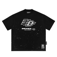 Áo hiphop đường phố DAVIES in họa tiết full form rộng tay ngắn màu đen nam nữ Rebellious Tee| D-T29