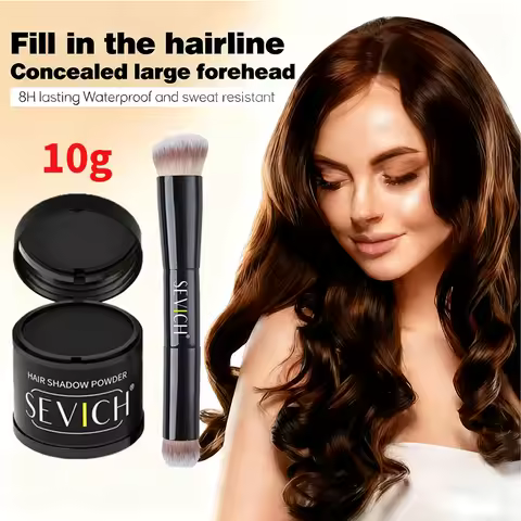 Sevich 10g Hairline Powder With Brush Natural Instant Waterproof Hair Shadow Powder Hairline Filling