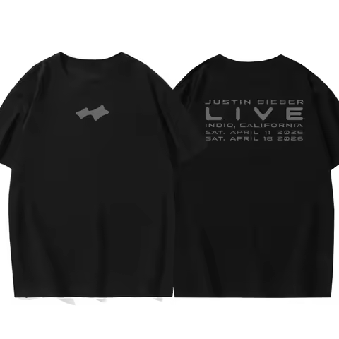 Justin Bieber Album with The Same Peripheral Short-sleeved Men's and Women's Pure Cotton Summer T-sh
