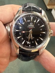 L OMEGA 歐米茄 海馬 Aqua Terra GMT 150米 43mm 黑色甲板紋 雙時區機芯【全套：原裝盒＋2張出世卡】 平到笑😂 $22888