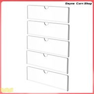 5 Pcs Tape Acrylic Wall Name Plate Holder 2x8 Inch 20.00X5.00X0.30CM Transparent  nduni