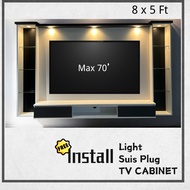 [EE LIFE DESIGN]   8 KAKI TV KABINET /8ft x 5ft Tv Series / 8 FT Tv CABINET  / [ FREE INSTALLATION ]