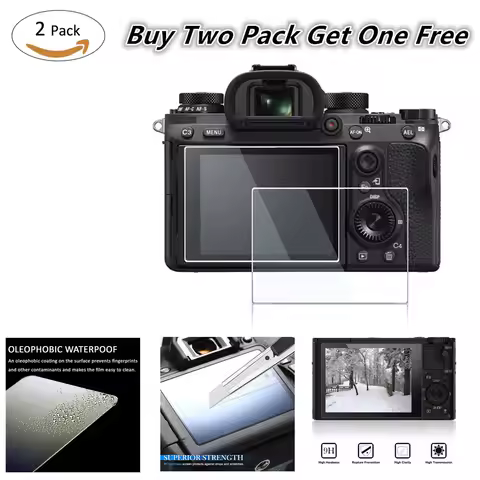 2x Glass LCD Screen Protector For Sony A9III A6700 ZVE10 FX30 RX10 A7C A7CR ZVE1 A7M4 A7 A7S A7R IV