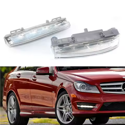 Front LED DRL Fog Light Daytime Running Lamp Lights for Mercedes Benz W204 W212 C250 C280 C350 E350